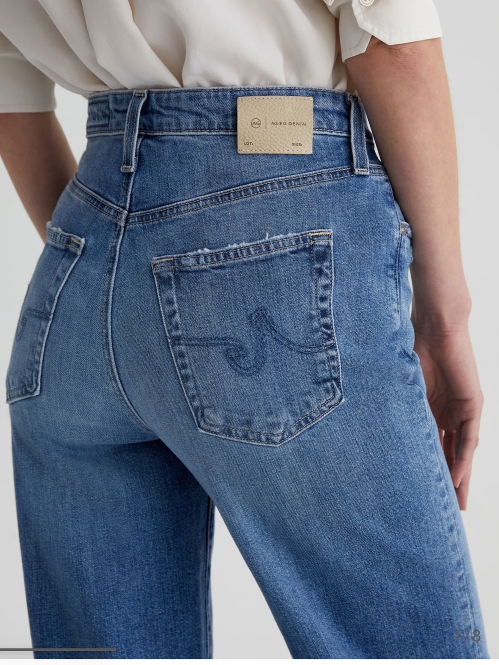 NWOT AG kora 16 years postcard High-Rise Wide-Leg Blue Women’s Jeans - Picture 6 of 16